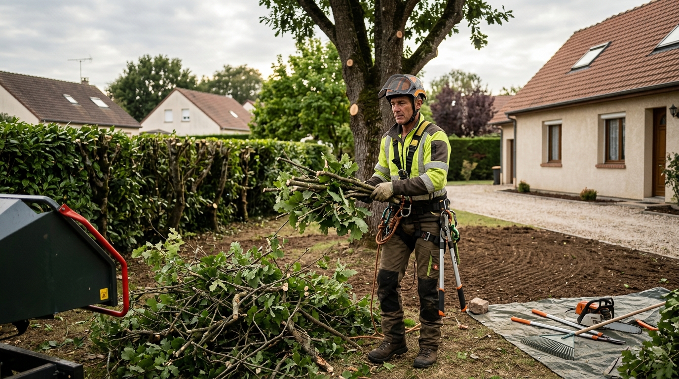 Chantier à Auneuil après intervention